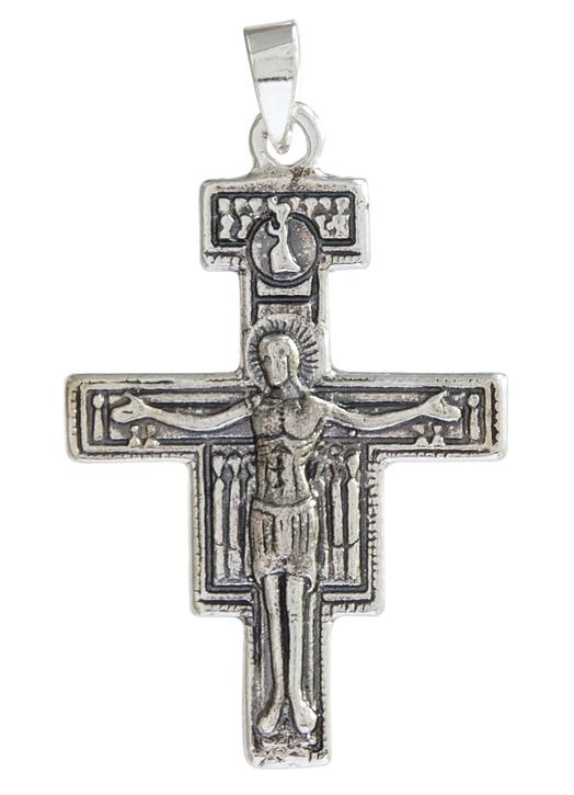 Cruz de Saint-Damien plata maciza