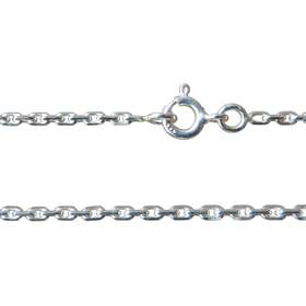 Chain with link "convict", silver metal - 50 cm