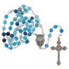Rosary blue agate facet