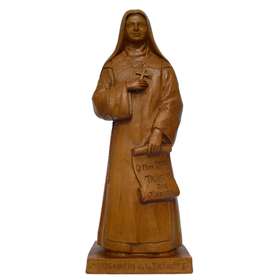 Statue de la bse Elisabeth de la Trinité, 20 cm ton bois (Vue de face)