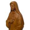 Statue of St. Elizabeth of the Trinity, 20 cm wood tone (Vue du buste en biais)