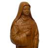 Statue of St. Elizabeth of the Trinity, 20 cm wood tone (Vue du buste lègèrement de profil)