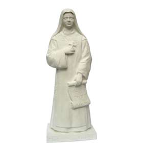 Statue of St. Elizabeth of the Trinity, 20 cm, white (Vue de face)