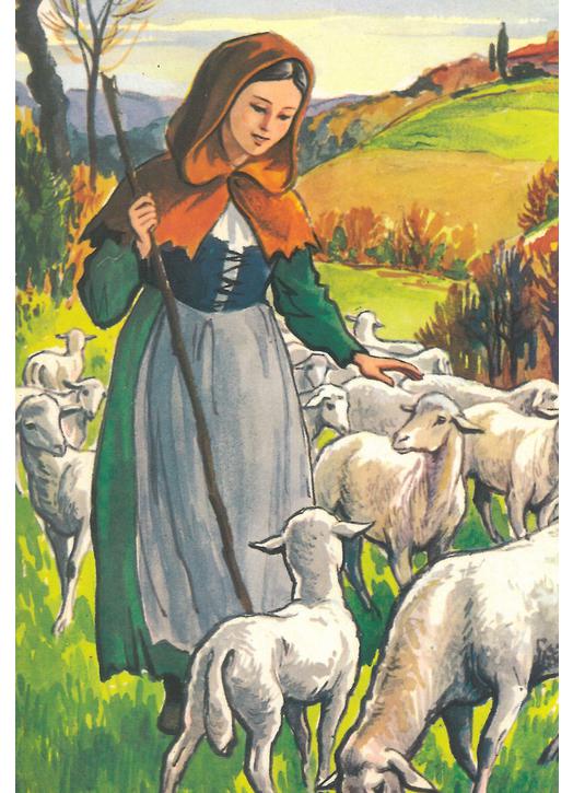 Icon of St. Germaine keeping sheep