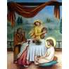 Icône de Jésus avec Marthe, Marie et Lazare