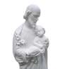 Statue of St. Joseph white Hydracal, 20 cm (Gros plan en biais)