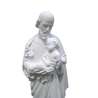 Statue of St. Joseph white Hydracal, 20 cm (Gros plan sur le buste)