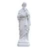 Statue de saint Joseph en Hydracal blanc, 20 cm (Vue de face)