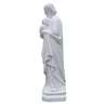 Statue of St. Joseph white Hydracal, 20 cm (Vue du profil gauche)