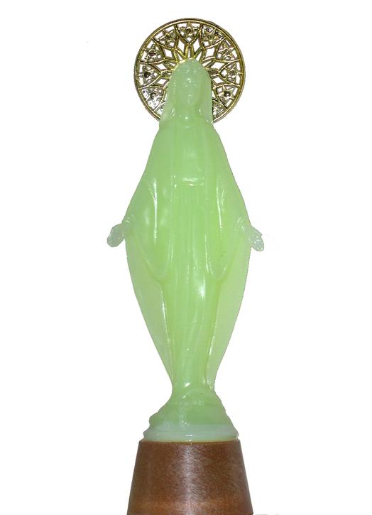 Statue phosphorescente de la Vierge, 14 cm (Autre vue de face)