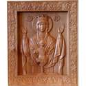 Byzantine Icon and bas-relief