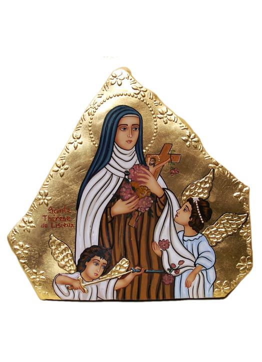 Stone icon of Saint Teresa of the Child Jesus