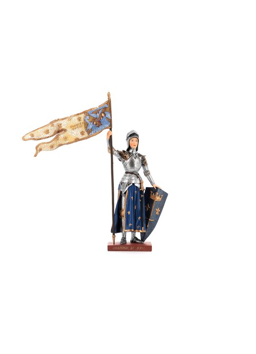 Statue de sainte Jeanne d'Arc, polychrome, 26,5 cm (Vue de face)