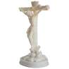 Christ on pedestal base alabaster, 22 cm (Vue en biais)