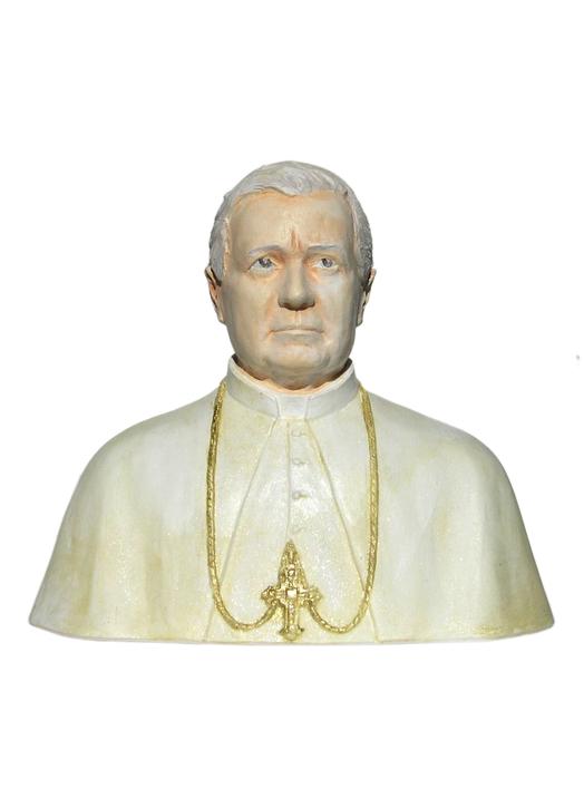 Bust of the saint Pie X, 15 cm (Vue de face)