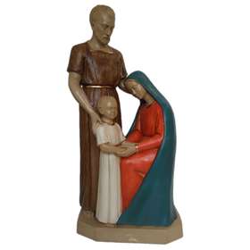 Statue de la sainte Famille, 80 cm, polychrome