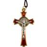 kruis hanger van St. Benedict, rood en goud metaal - 5,4 cm (Recto)