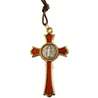 kruis hanger van St. Benedict, rood en goud metaal - 5,4 cm (Verso)