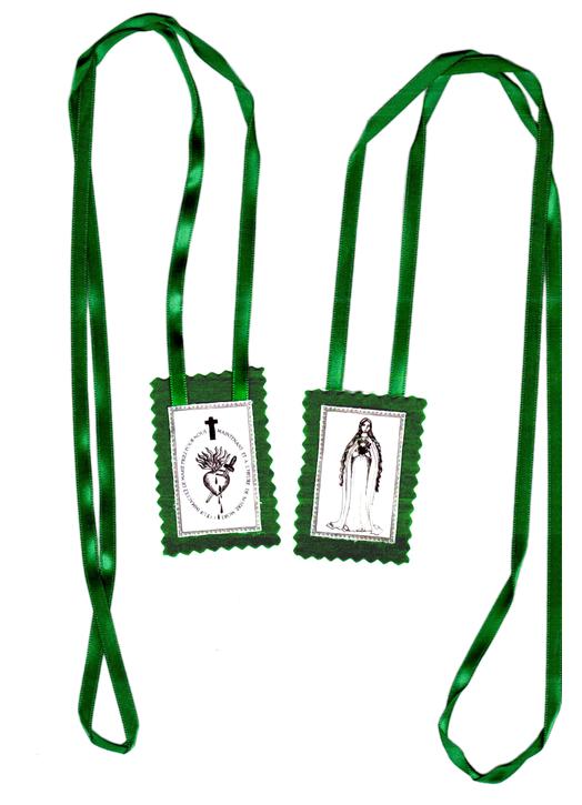 Green scapular of the Immaculate Heart of Mary - Religious shop