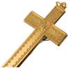 crucifijo pequeño Saint Benedict metal rojo y dorado: 8 cm (Dos de la croix)