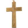 Crucifix métal rouge et doré - 12,5 cm (verso)