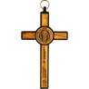 Crucifix de saint Benoît bois et métal - 12,7 cm (Verso)