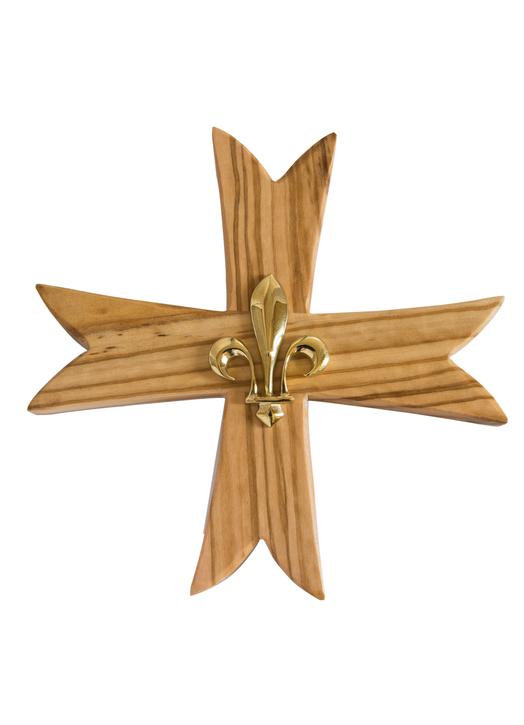 Croix scout avec lys - 15 cm