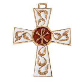 Cruz de bronce con crisma - 9.3 cm