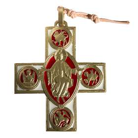 Cruz de bronce y Cristo de Vézelay - 7,5 cm