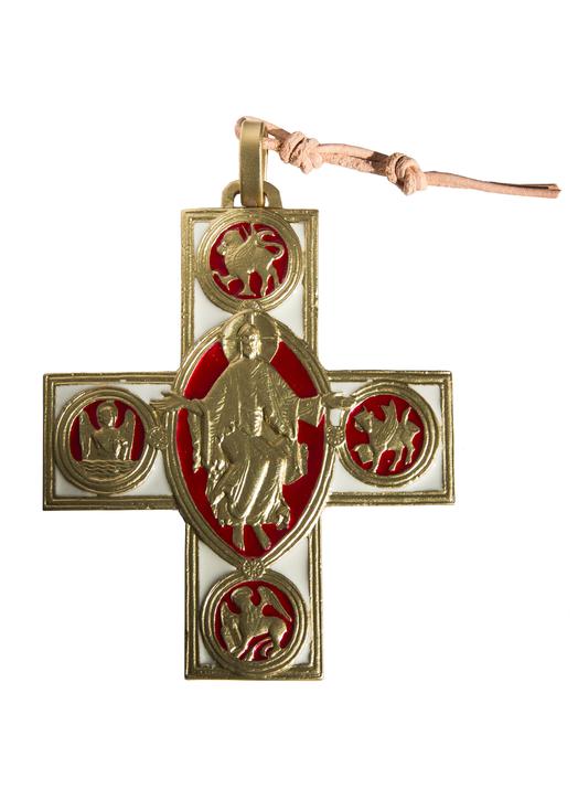 Cruz de bronce y Cristo de Vézelay - 7,5 cm