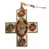 Bronzen kruis en Christus van Vezelay - 7,5 cm