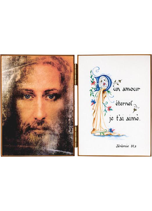 Visage de Jésus avec citation de Jérémie