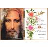 Visage de Jésus avec citation de st Jean VI, 47
