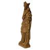 Statue of the Virgin with the bird - wood color, 16 cm (Vue du profil gauche en biais)