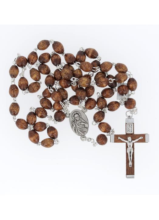 Wood undetachable rosary