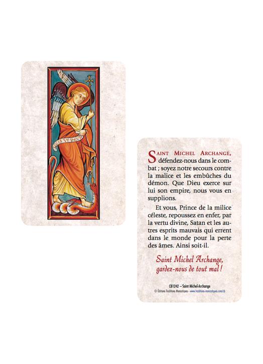 Card-prayer Saint Michael