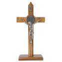 Crucifix of Saint Benedict - Olive wood, 16 cm