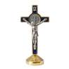 Kruisbeeld van St Benedictusop sokkel - 68 mm (Crucifix vue de face)