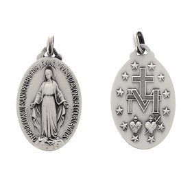 Médaille Miraculeuse en argent massif - 32 mm