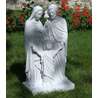 Statue de la Sainte Famille en marbre reconstitué, 50 cm (2ème vue biais)