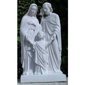 Statue of the Holy Family, reconstituted marble, 50 cm (Vue de face - 1)