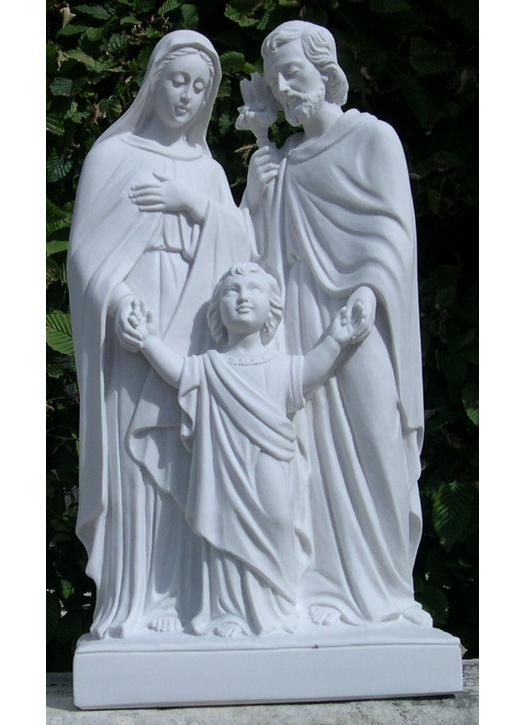 Standbeeld van de Heilige Familie, gereconstitueerd marmer, 50 cm (Vue de face - 1)