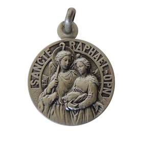 Medal of Saint Raphaël 18mm, sterling silver