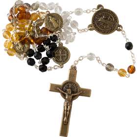 Rosary of saint Benedict, amber color
