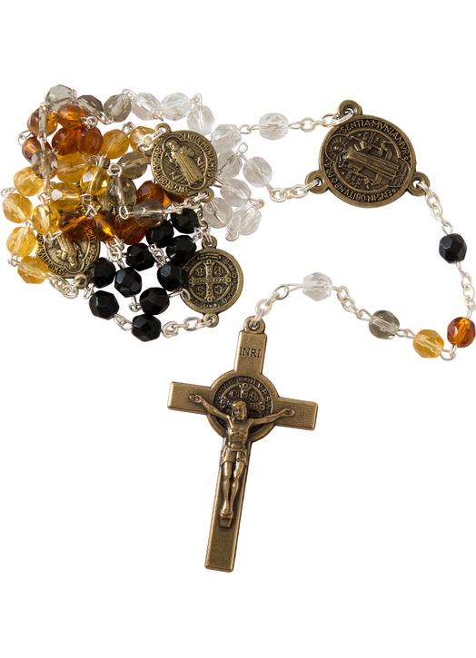 Rosary of saint Benedict, amber color