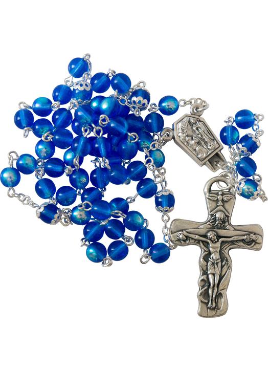 Our Lady of Lourdes rosary in Bohemian glass (Chapelet)
