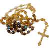 Bohemian glass and gold metal rosary (Le chapelet)