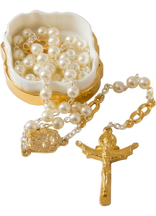 Wedding rosary for woman imitation pearls (Chapelet)