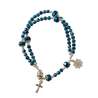 First Communion Rosary Bracelet, night blue - with Magnetic Closure