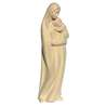 Statue de la Vierge à l'Enfant en bois, 20 cm (Vue du profil droit en biais)